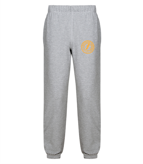 Langford Fastball - Fleece Sweat Pants - Youth & Adults - Athletic Grey - Left Leg -Circle Logo