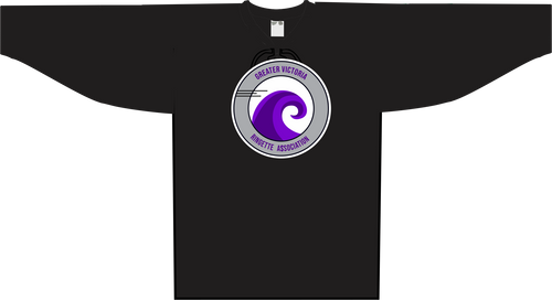 Greater Victoria Ringette - Solid Color Practice Jersey-Black