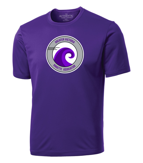 Greater Victoria Ringette - S/S Dryfit -Full Front Print- Youth & Adult -  Purple