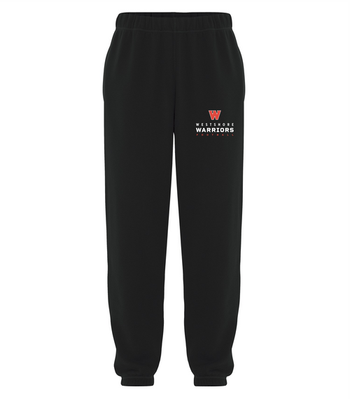 Westshore Football - Fleece Sweatpants - Black - Embroidered Left leg Logo