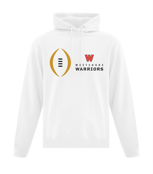 Westshore Football - Fleece Hoodie - White - Youth & Adult - Front Print