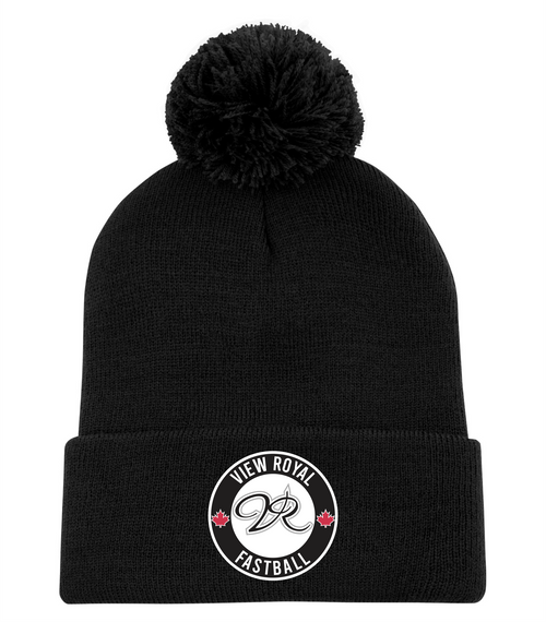 View Royal Fastball - Folded Toque with PomPom - Embroidered Circle Logo