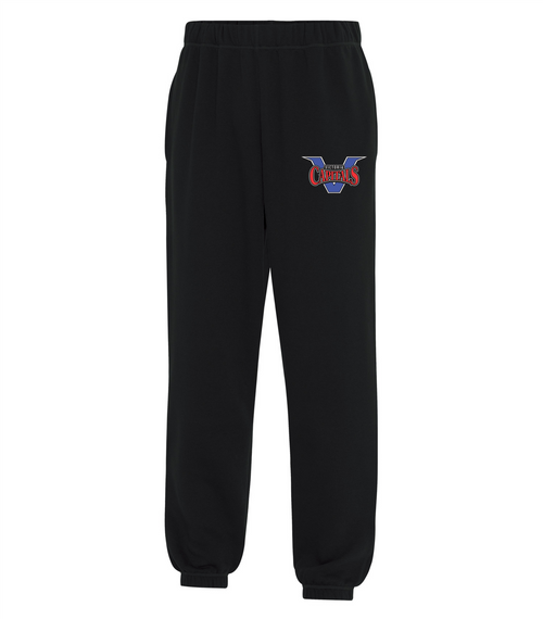 Victoria Capitals Baseball - Fleece Sweat Pants- Youth & Adult - Black-Logo on Leg