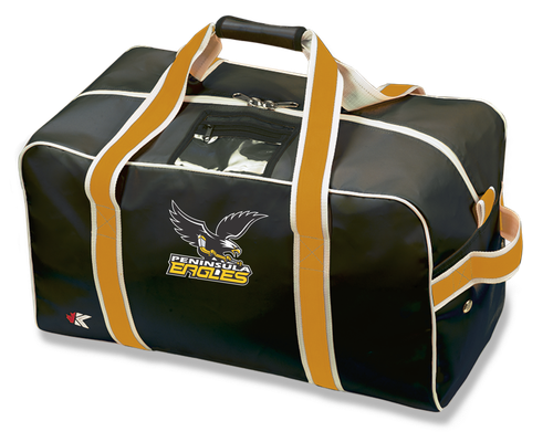 Peninsula Eagles- PVC Junior Bag - Black/Gold/White - 28"x15"x15"