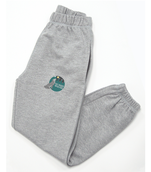 Vic West Elementary School - Fleece Sweat Pants- Youth & Adult - Sport Grey-Logo on Leg