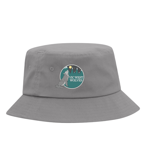 Vic West Elementary School - Bucket Hat - Grey - Logo on Front