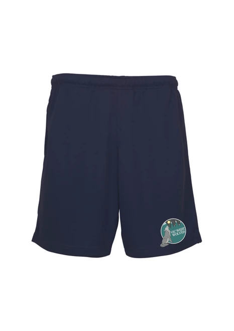 Vic West Elementary School - Mesh Shorts- Youth & Adult - Black-Logo on Leg