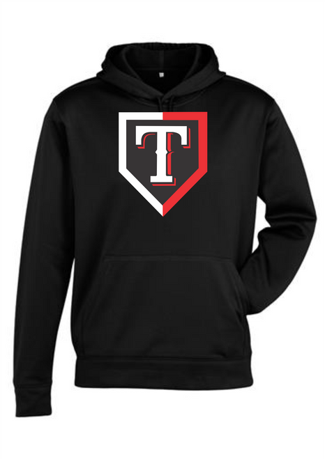 Triangle - Biz Dryfit Hoodie - Youth & Adult - Black - FF - Home Plate
