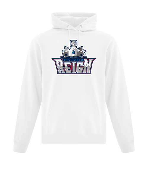 Reign - Fleece Hoodie  - Youth & Adult - F/F Full Color Logo - White