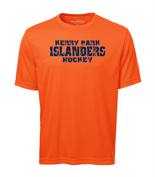 Kerry Park Islanders -SS Dry Fit Shirt-Youth & Adults-Orange-FF Distressed Logo