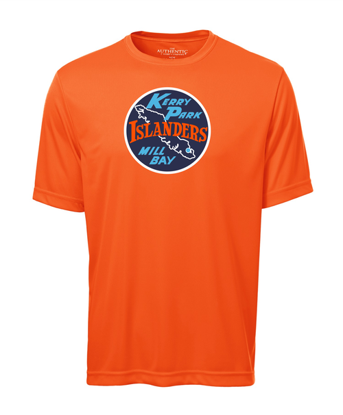 Kerry Park Islanders -SS Dry Fit Shirt-Youth & Adults-Orange-FF Circle Mill Bay Logo