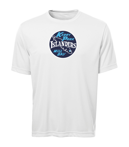 Kerry Park Islanders -SS Dry Fit Shirt-Youth & Adults-White-FF Circle Mill Bay Logo