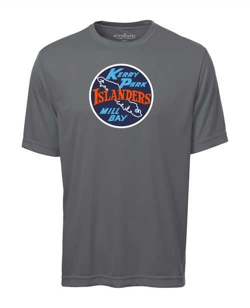 Kerry Park Islanders -SS Dry Fit Shirt-Youth & Adults-Coal Grey-FF Circle Mill Bay Logo