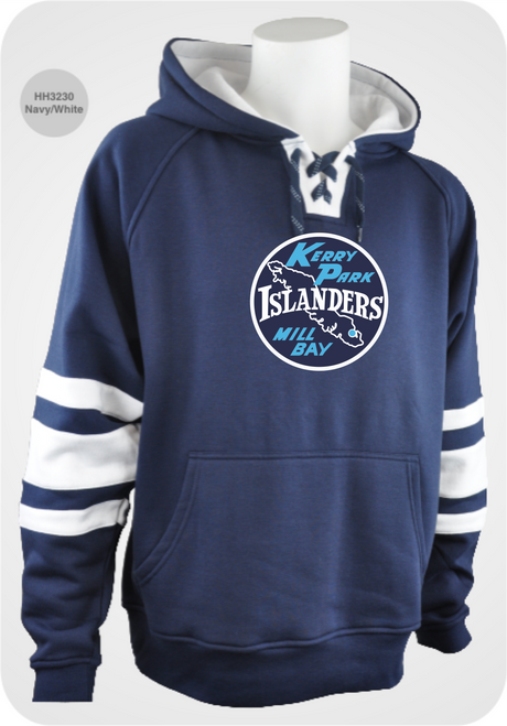 Kerry Park - Fleece Retro Hockey Hoodie - Youth - Navy/White - Circle Mill Bay  Logo