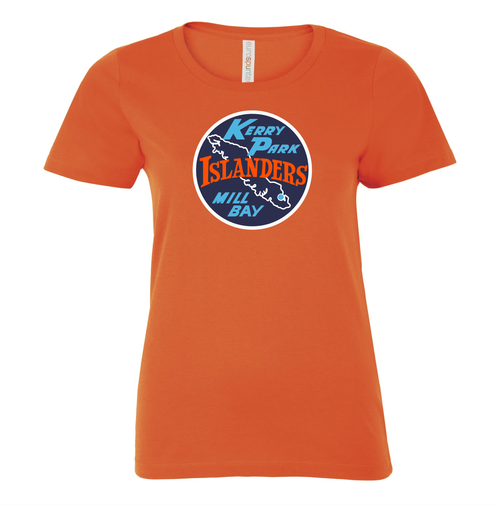 Kerry Park Islanders - Ladies T-Shirts Euro Spun Cotton-Orange-Circle Mill Bay  Logo