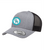 Gordon Head Fastball - Snapback Trucker Hat - Heather Grey/Black - Embroidered Logo