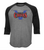 Victoria Capitals Baseball - 3/4 Sleeve Dryfit Shirt- Youth & Adult - Heather/Black-- Full Front Print