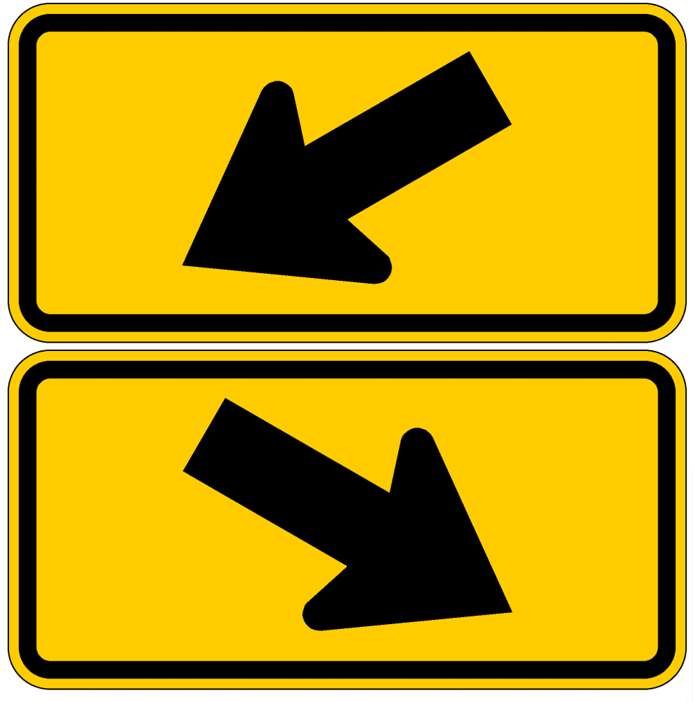 W16-7P Diagonal Arrow Sign from Dornbos Sign & Safety Inc.