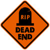 Halloween Express 26 x 26 in Dead End Halloween Sign