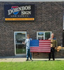 Jake and Jared with American Flag