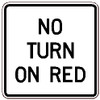 Black and White "No Turn On Red" Sign, 24" x 24", High Intensity Prismatic Reflective Black and White "No Turn On Red" Sign, 24" x 24", High Intensity Prismatic Reflective