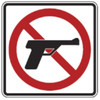 Black, Red, and White "No FIrearms" Sign, 18" x 18", High Intensity Prismatic Reflective Black, Red, and White "No FIrearms" Sign, 18" x 18", High Intensity Prismatic Reflective