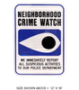 Neighborhood Crime Watch Sign