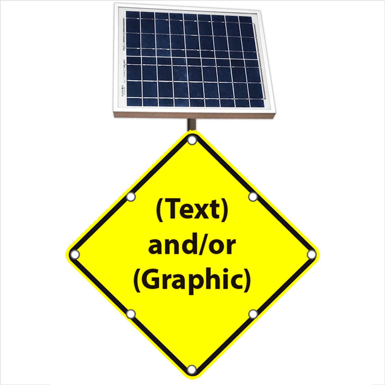 Flashing LED Custom Warning Sign Dornbos Sign & Safety, Inc.