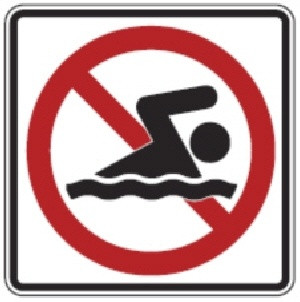 no swimming sign printable