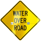 Water Over Road Hinged Sign | Folding Sign