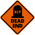 Spooky Dead End Sign