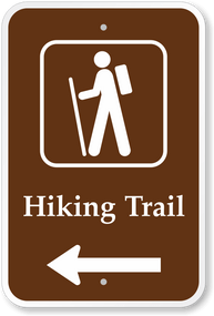 Hiking Trail with Left Arrow