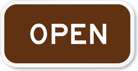 open sign