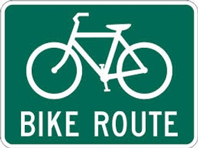 Green and White "Bike Route Sign" Sign, 24" x 18", High Intensity Prismatic Reflective