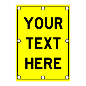 Custom Rectangle Sign - Yellow