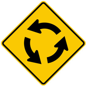 W2-6 Roundabout Symbol Sign