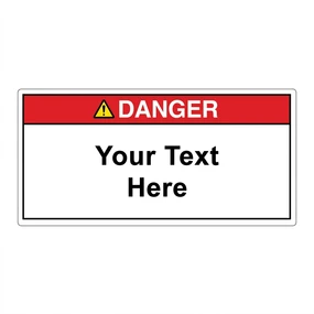 Custom Danger Decal 5x3