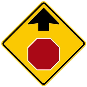 W3-1 Stop Ahead Symbol FACE