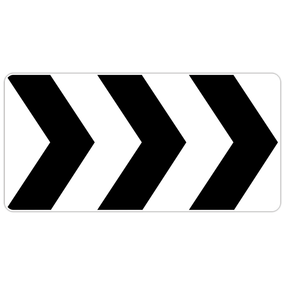 R6-4A Roundabout Directional (3 Chevrons)