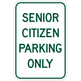 12x18 aluminum sign mockup – Senior Citizen Parking Only