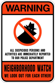 warning neighborhood watch sign