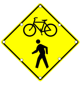 WC-2 L - Pedestrian Crossing left of traffic – Western Safety Sign