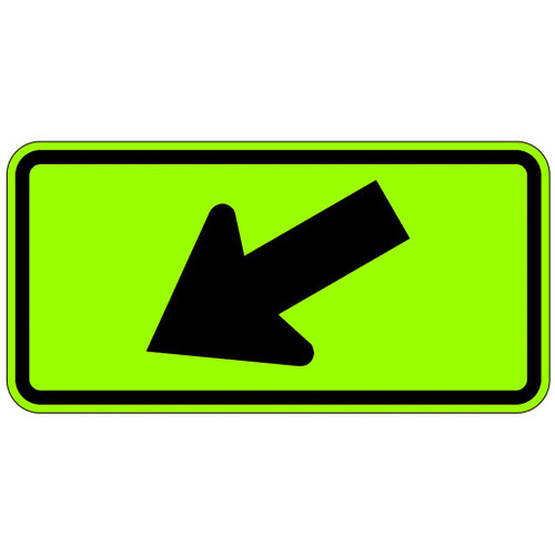 W16-7P Diagonal Downward Arrow (School Zones)