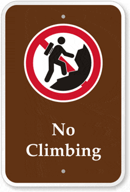 no climbing sign park signs for sale