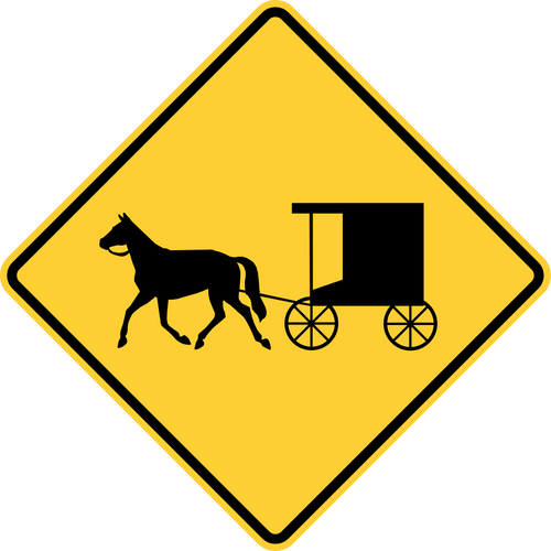 W11-14 AMISH SYMBOL SIGN