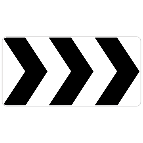 R6-4A Roundabout Directional (3 Chevrons)