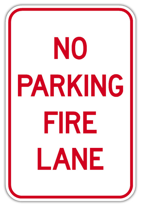 No Parking Fire Lane Sign