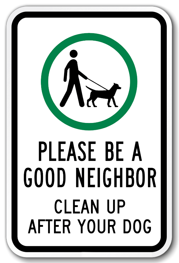 dog shit sign