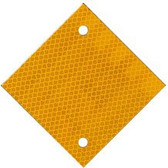 4" X 4" YELLOW HIP/ALUMINUM DIAMOND SHAPED POST REFLECTOR