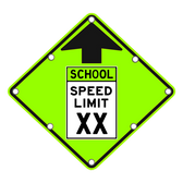 School Speed Limit Ahead Sign